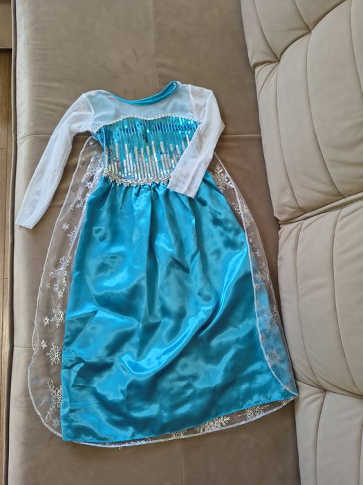 Strój sukienka kostium ELSA ELZA rozmiar 110-116