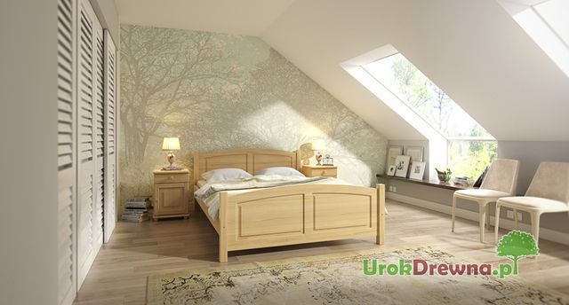 Łóżko drewniane do sypialni sosnowe KOLORY, ROZMIARY, szybka wysyłka