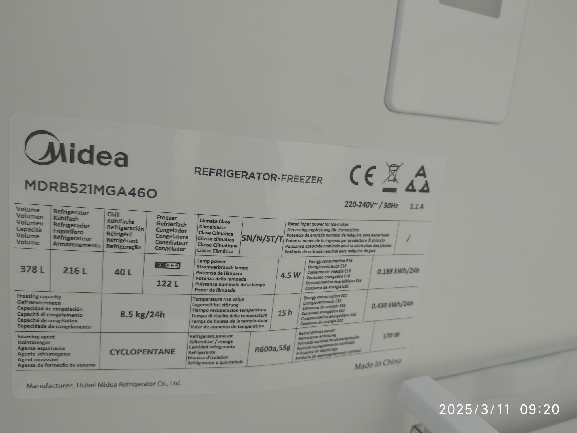 OUTLET Janki ul Wspólna 6 Lodówka Midea MDRB521MGA460