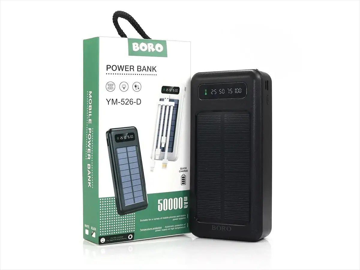 Внешний аккумулятор (power bank) 50000mAh (16000mAh) Boro YM-526-D