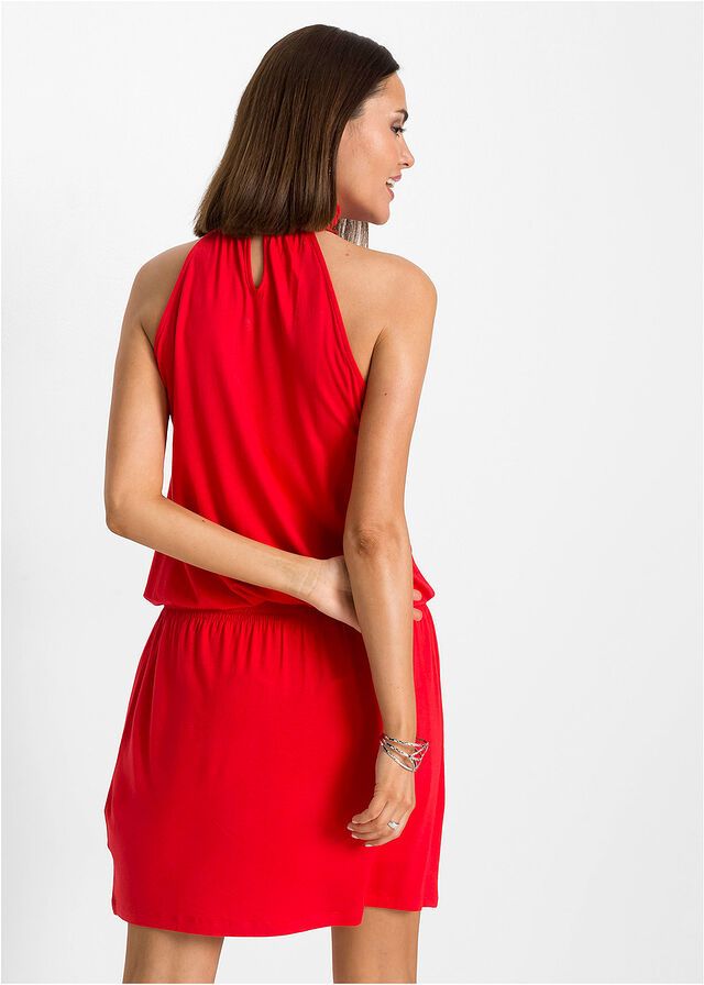 B.P.C sukienka letnia czerwona z wiskozy 40/42.
