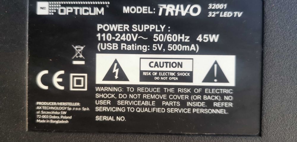 Sprzedam TV Opticum Trivo