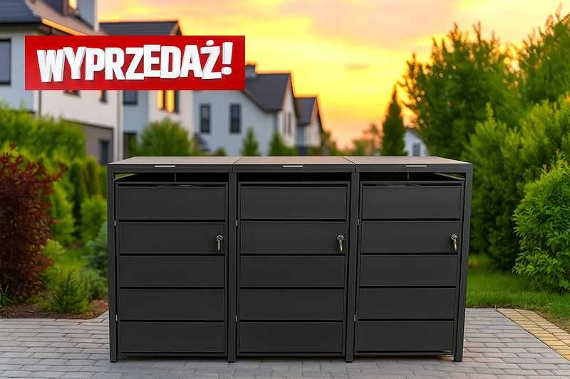 Zabudowa Koszy Na Śmieci 3x240L Obudowa Wiata Śmietnikowa Garaż+GRATIS