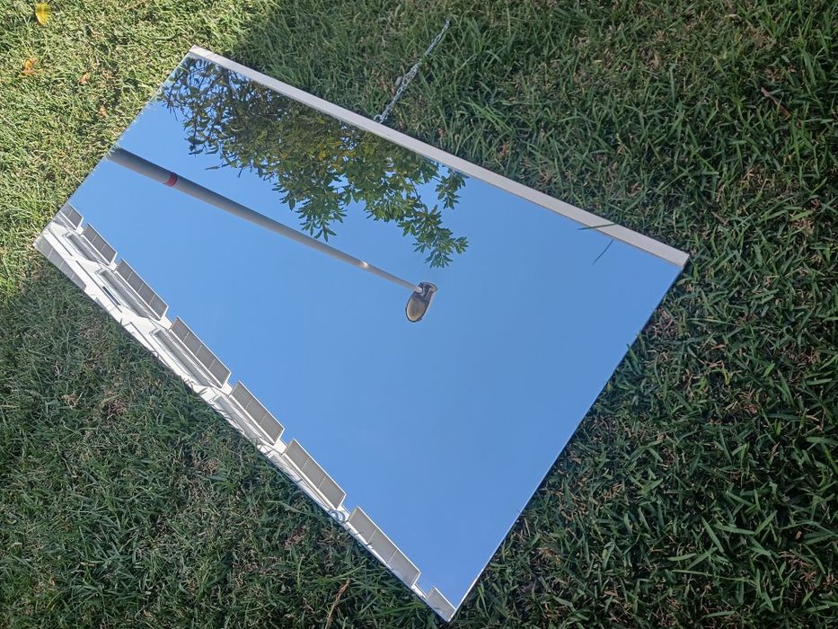 Grande Espelho com barra em alumínio , aplicação e aplicação 150/90cm