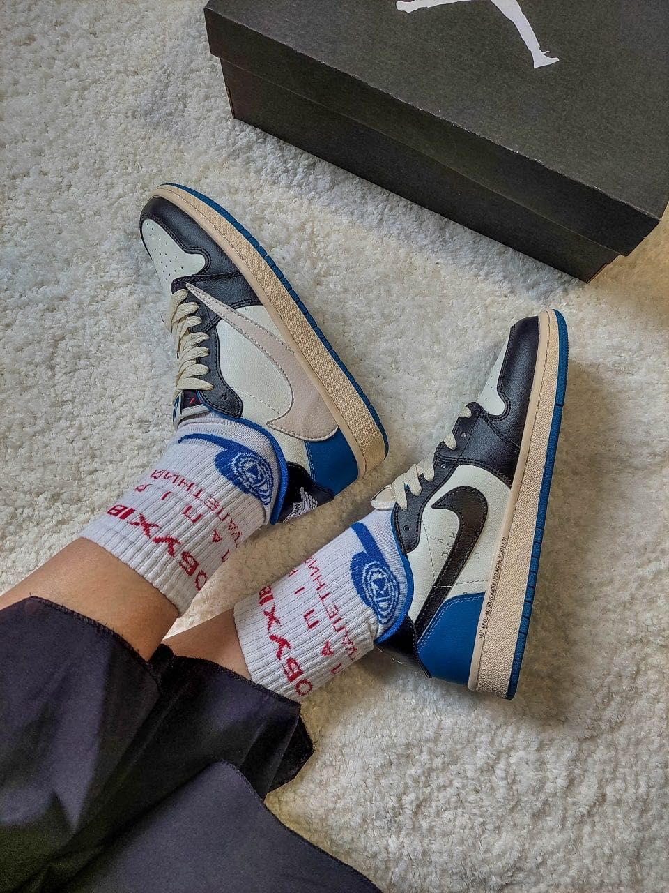 Air Jordan 1 Fragment Trawis Scott Buty damskie męskie trampki 36-45