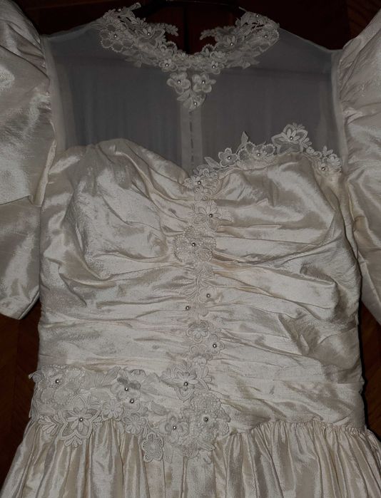 Винтажное шёлковое свадебное платье  шёлк, аренда, прокат