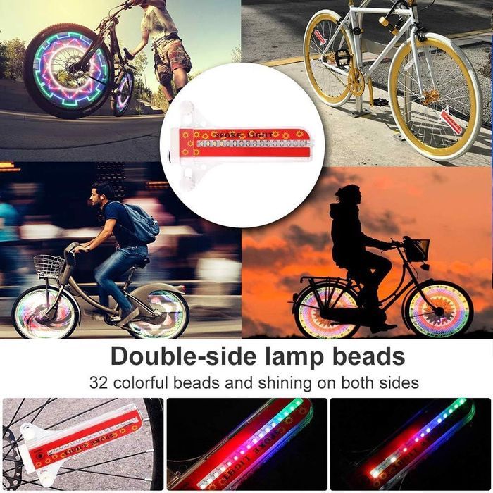 oświetlenie koła rowerowego spoke light led 2 szt.