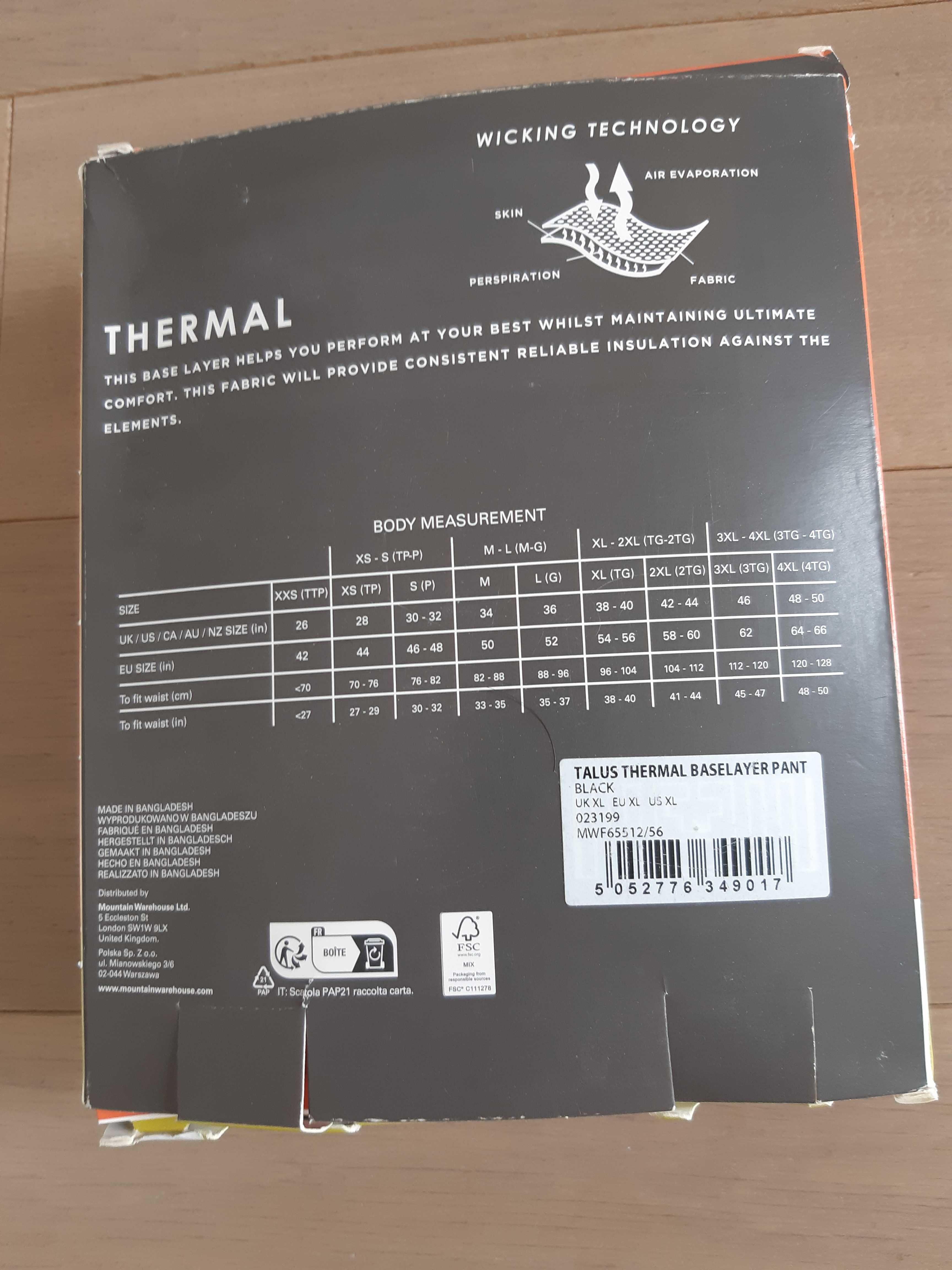 Bielizna termiczna uniwersalna nowa firmy Isotherm rozmiar XL, dół.