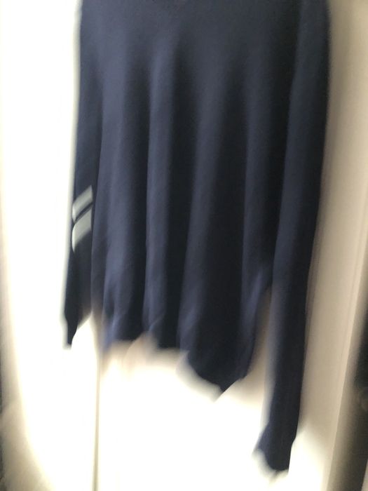 Sweter męski M&S cotton cashmere , XL granatowy , ciepły ,