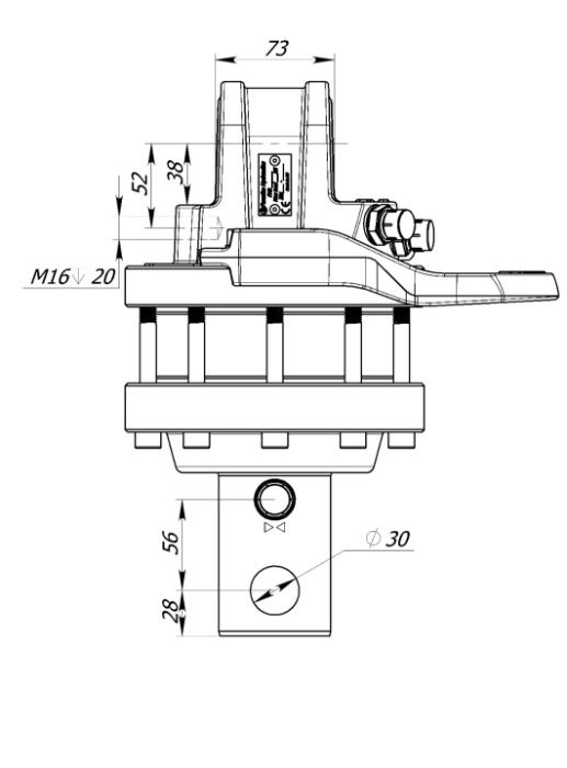 Obrotnica / Rotator hydrauliczny / 5,5 Tony / trzpień rotatora fi 69