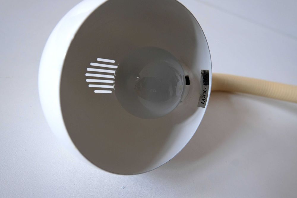 Biała lampka na biurko BRILLIANT 35047 space age, vintage