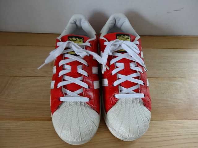 Buty ADIDAS SUPERSTAR roz 39 1/3 SKÓRA Sportowe Adidasy Czerwone