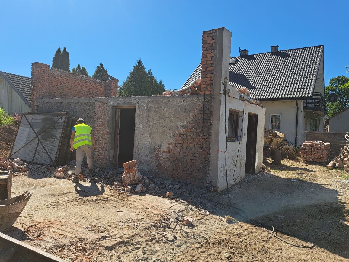 Roboty ziemne , wyburzenia budynków, usługi koparka, wozidłem,wywrotką