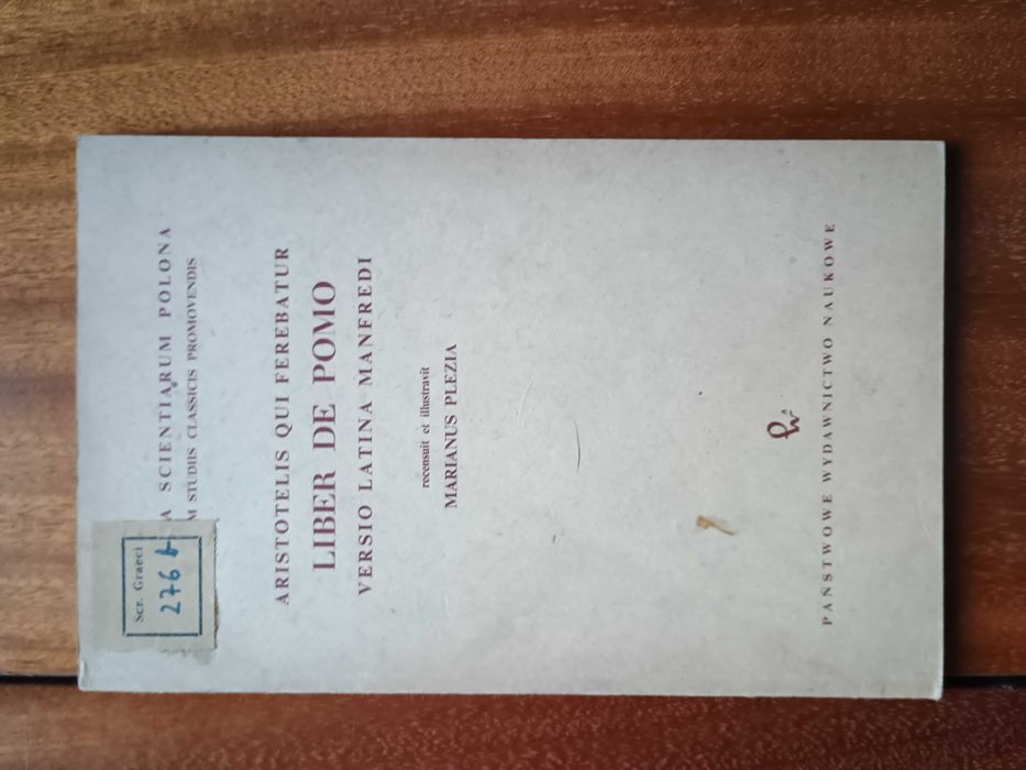 Aristotelis - Liber de pomo - Marian Plezia
