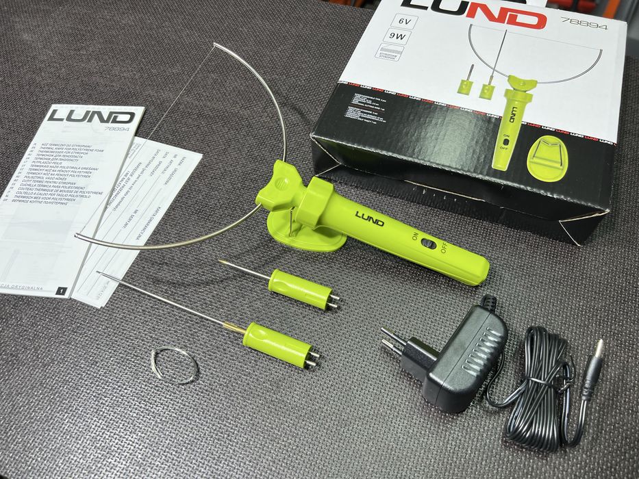 Термонож для пенопласта LUND + 3 насадки Польша