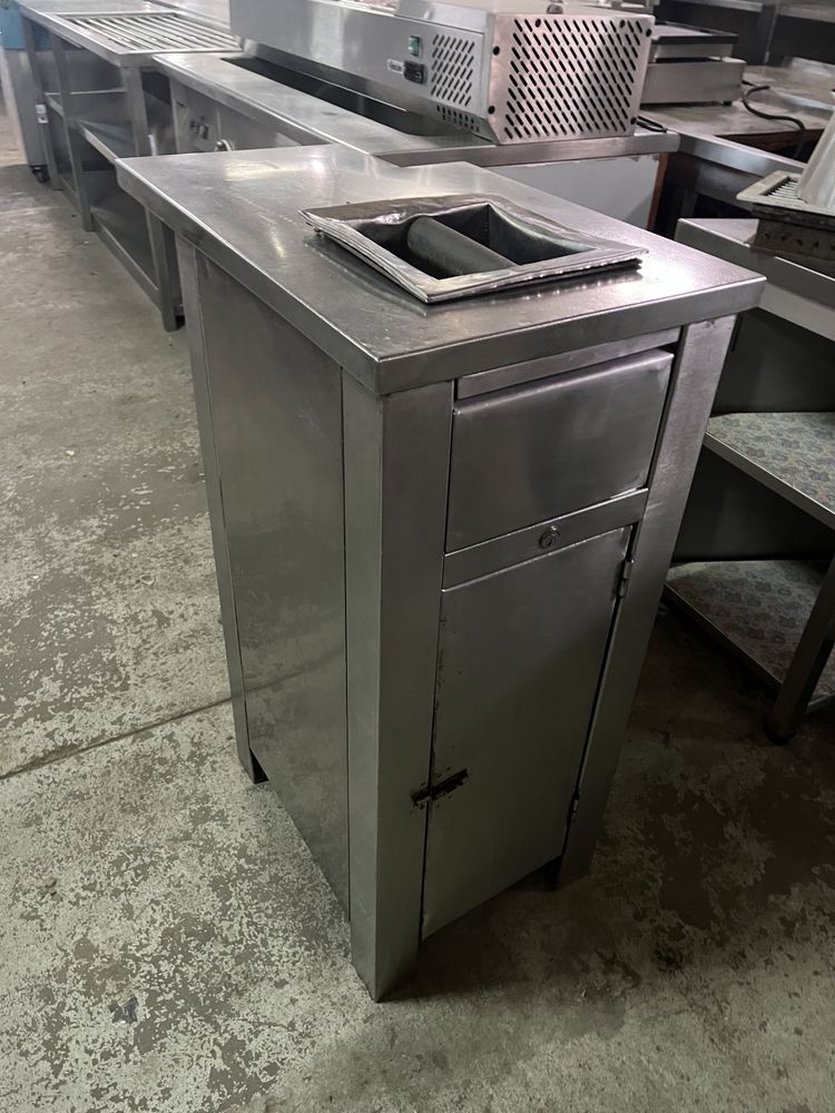 Escaparate em inox para borras de cafe