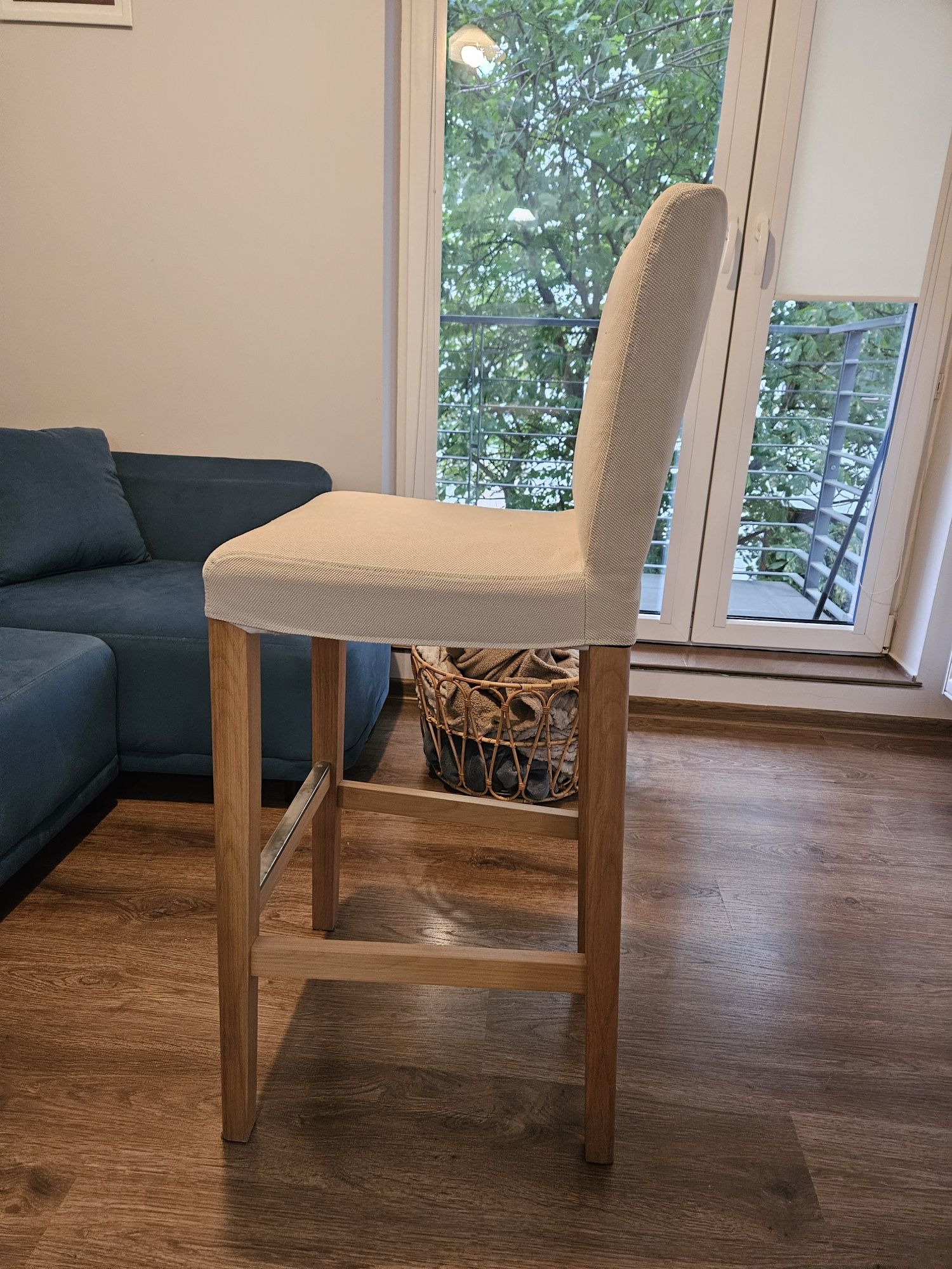 IKEA BERGMUND 2 Stołeka barowy z oparciem