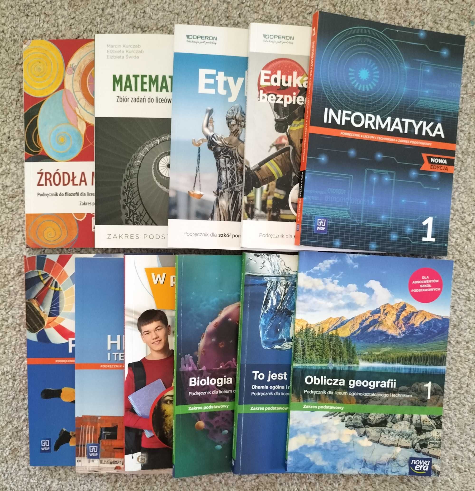 Podręczniki do klasy 1 liceum technikum