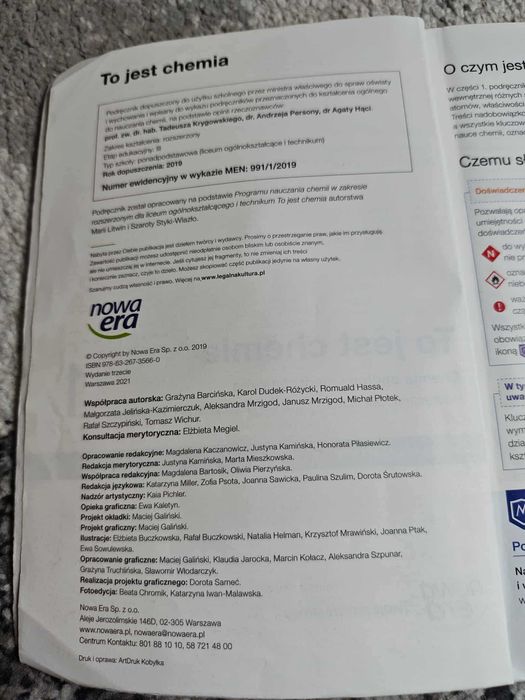 To jest chemia 1 zakres rozszerzony