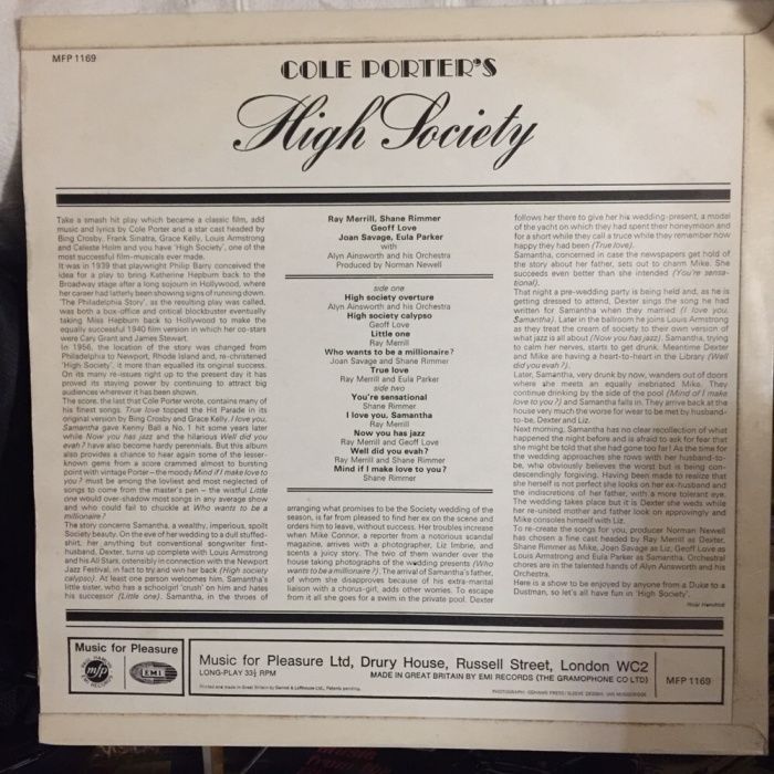 Disco Cole Porter’s - High Society 1967