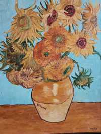 Obraz olejny " Słoneczniki " -kopia obrazu Van Gogha