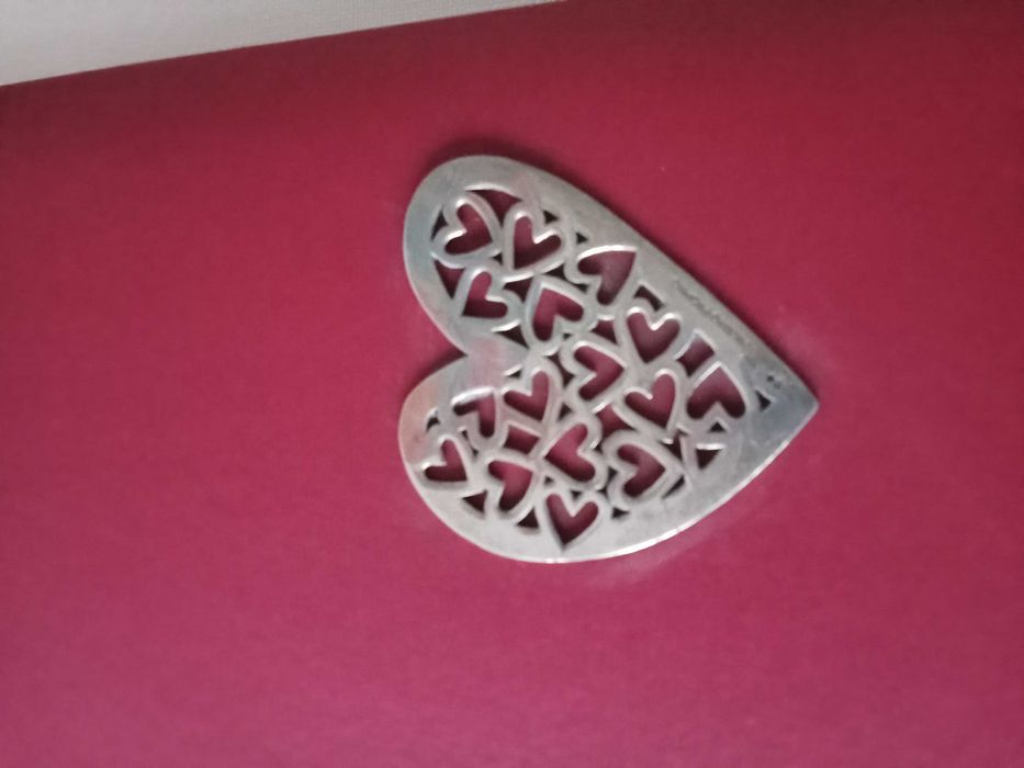 Álbum de fotografias com coração em Prata NOVO