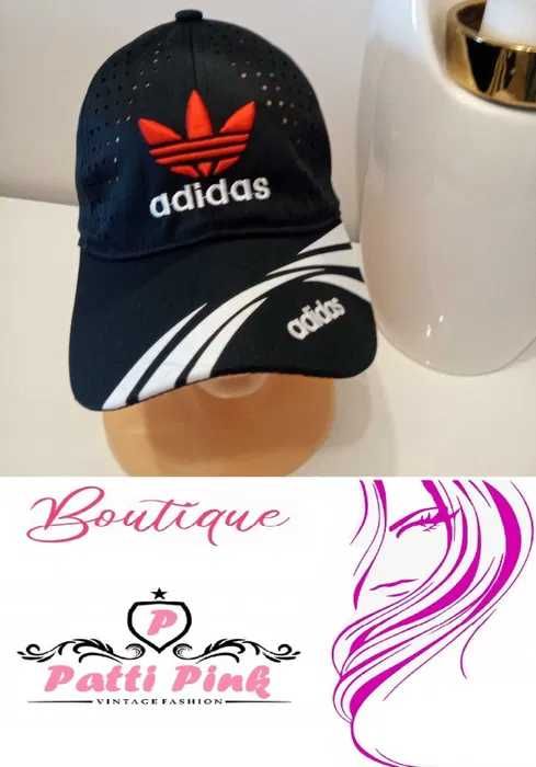 czapka czapeczka z daszkiem adidas w kolorze czarnym