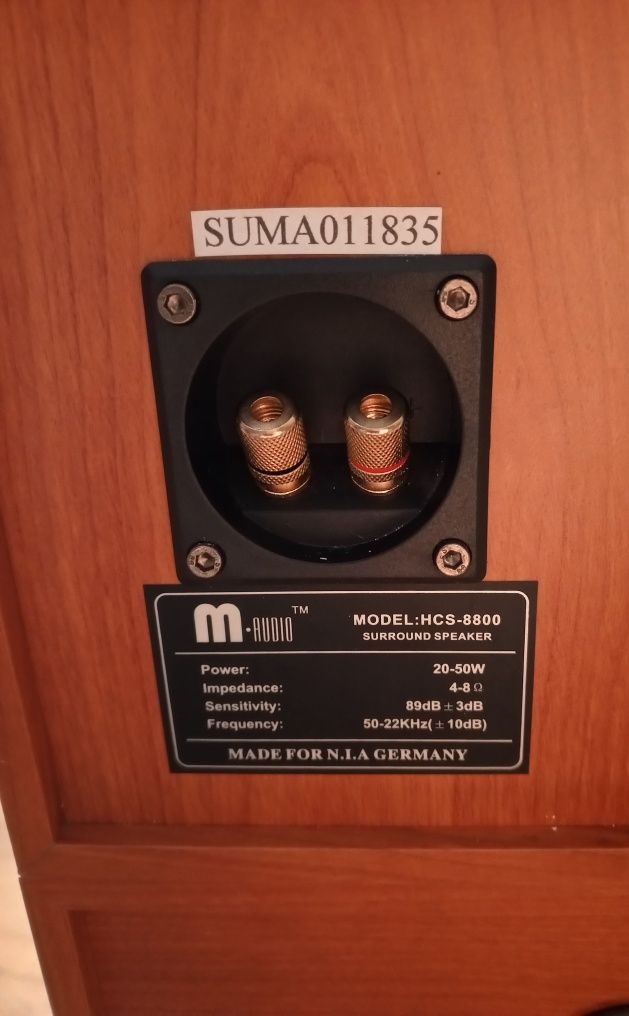 Głośniki kina domowego M-Audio i amplituner TEAC
