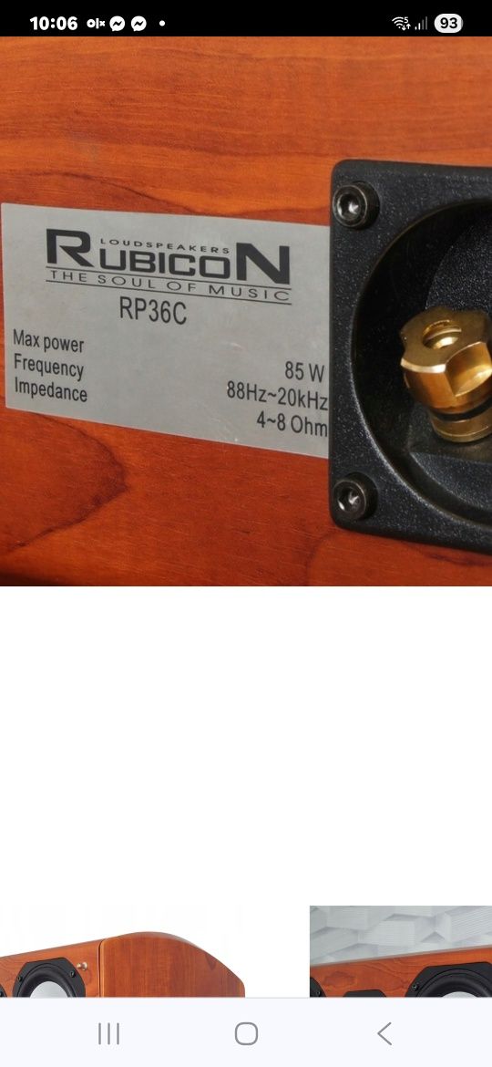 Głosnik centralny Rubicon RP36C