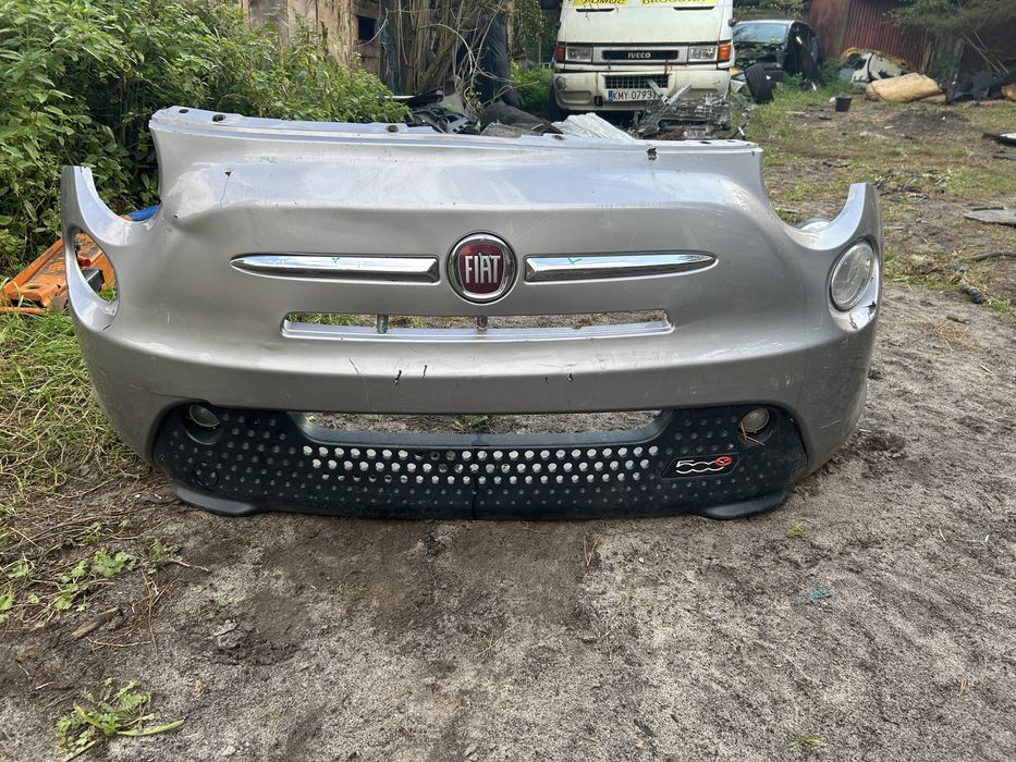 Fiat 500e 13-19r przedni zderzak przód grill halogen