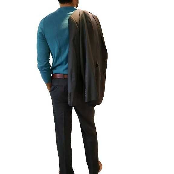 Men's Suit (SlimFit) com capa "Prada" anti-humidade/pó (viajem)