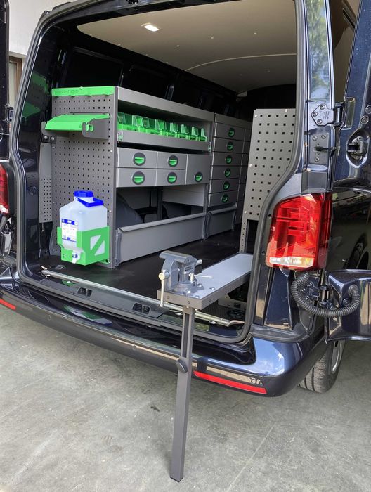 Zabudowa serwisowa warsztatowa regały bus szafki Master Ducato Crafter