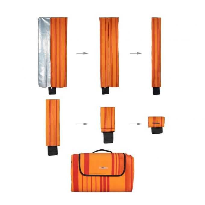 Koc piknikowy XXL aluminiowy spód 9-osobowy wodoodporny RELAXDAYS