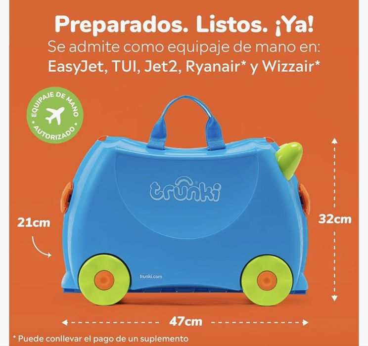 Vendo malas Trunki Azul e Rosa em excelente estado