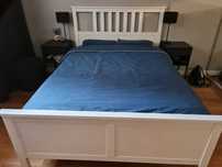 Łóżko IKEA Hemnes,r.140x200cm,rama+belka+stelaż-dostawa grat