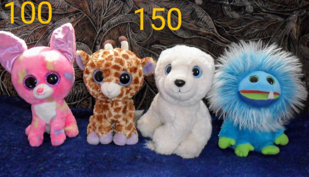 Глазастики единороги, лисичка, слоники, мишка, собака