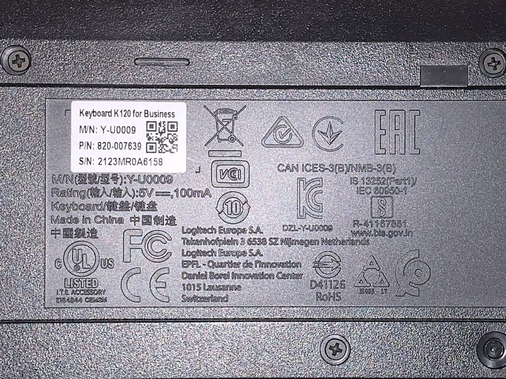 Klawiatura przewodowa Logitech K120 Keyboard czarna USB