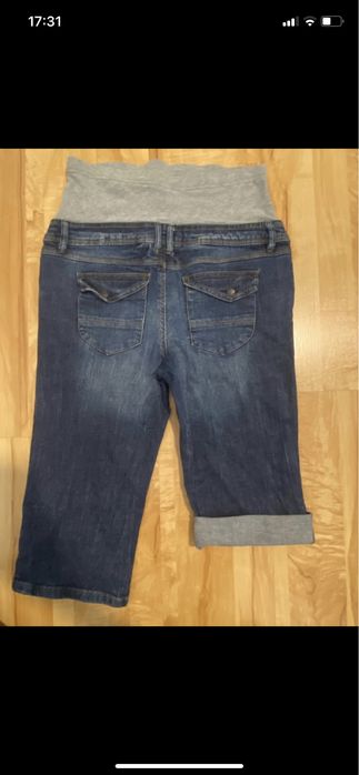 Yessica C&A 36 ciążowe szorty capri krótkie spodenki jeansowe dżinsowe