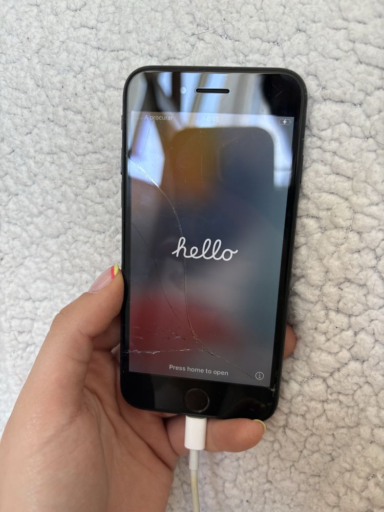 Iphone 7 preto usado com capa