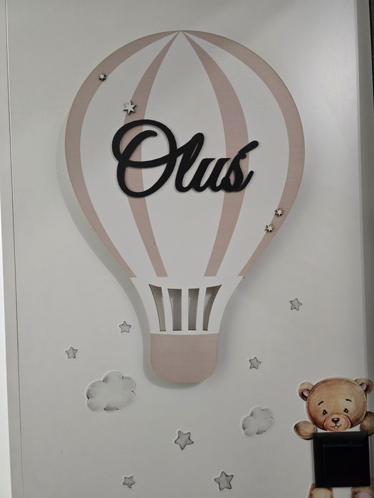Lampka nocna balon z imieniem Oluś