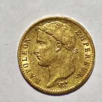 Złota moneta 20 franków 1813 A Francja Napoleon Bonaparte