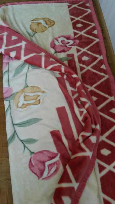 Двойное теплое одеяло(велюр) 200×220