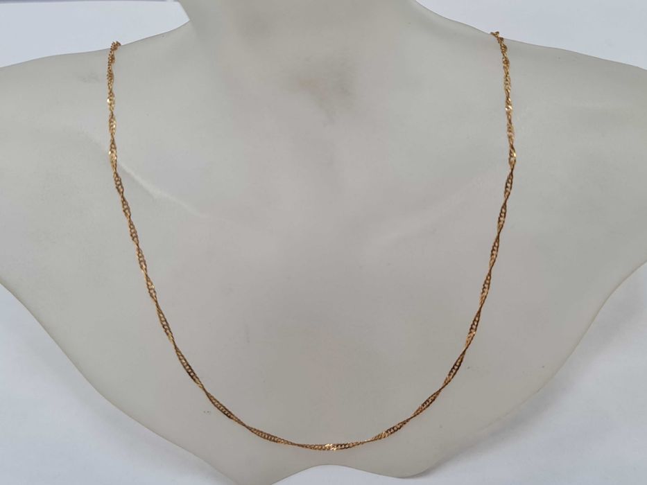 Klasyczny złoty łańcuszek damski/ 585/ 2.72 gram/ 55cm/ Singapur