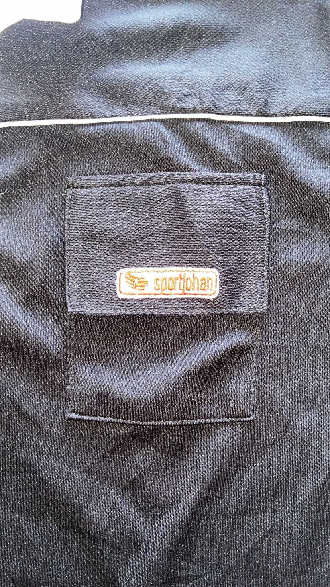 Sportjohan Black Zip-Up Jacket with White Piping