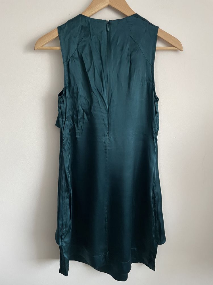 100% jedwab Pure Silk sukienka jedwabna butelkowa zielen Warehouse 34