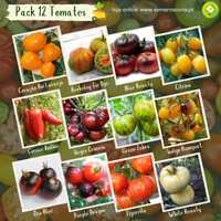Conjunto de 12 pacotes de sementes de Tomates Raros