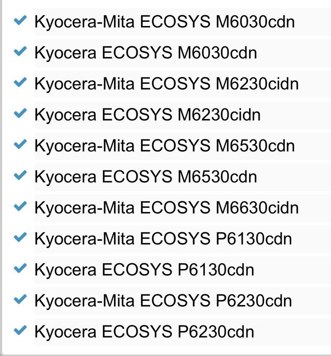 Kit 4xCMYK Developer / Revelador DV-5140 | Kyocera