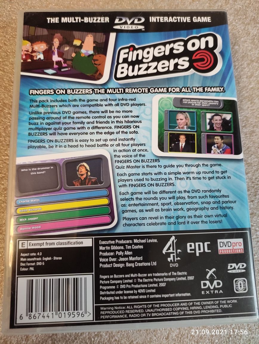 Tv игра приставка для DVD fingers on buzzers game