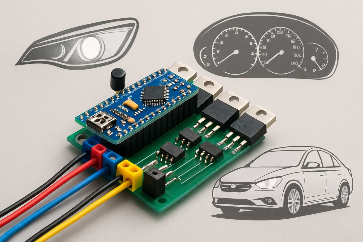 Разработка электроники под заказ | Пример — модуль авто-света Arduino