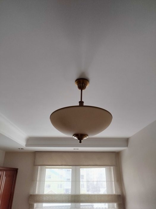 Lampa wisząca ampla mosiężna